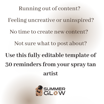 30 Instagram Posts for Your Spray Tan Business