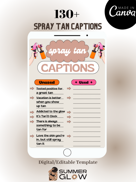 130+ Spray Tan Captions for your Business