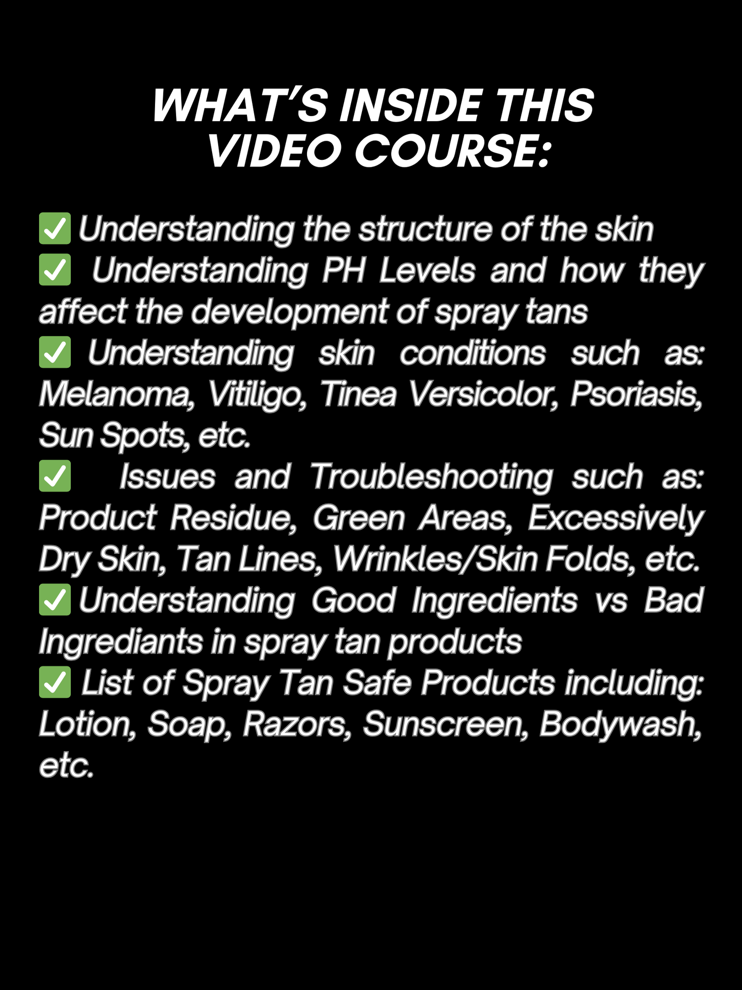 THEN SKIN-TAN CONNECTION: VIDEO COURSE